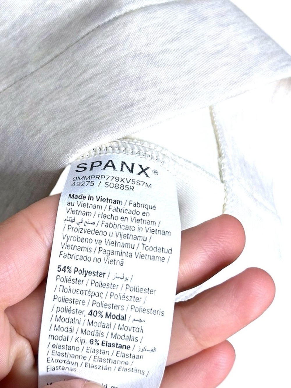 Spanx Airessentials Brushed V-neck Cozy Soft Tunic Heather Cream Women’s Size XL - Picture 8 of 8